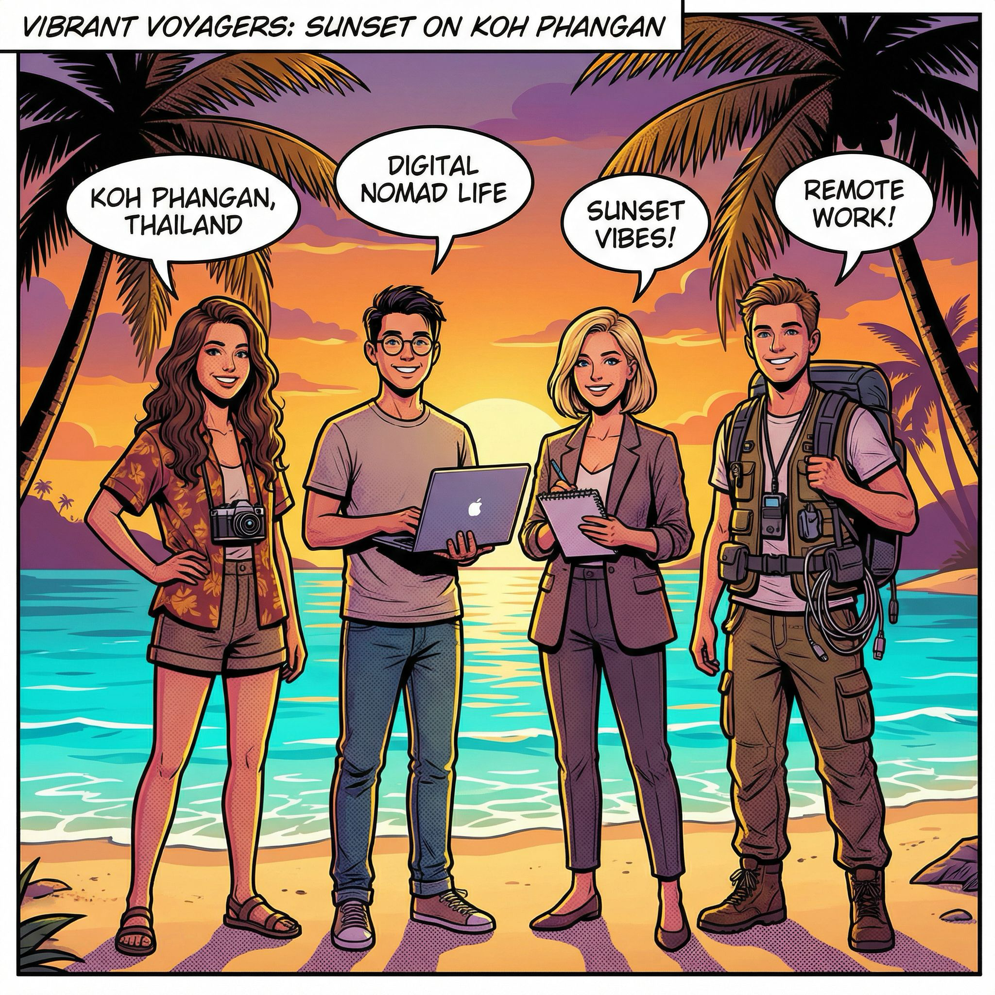 Beach Money Team — vier Digital Nomads auf Koh Phangan